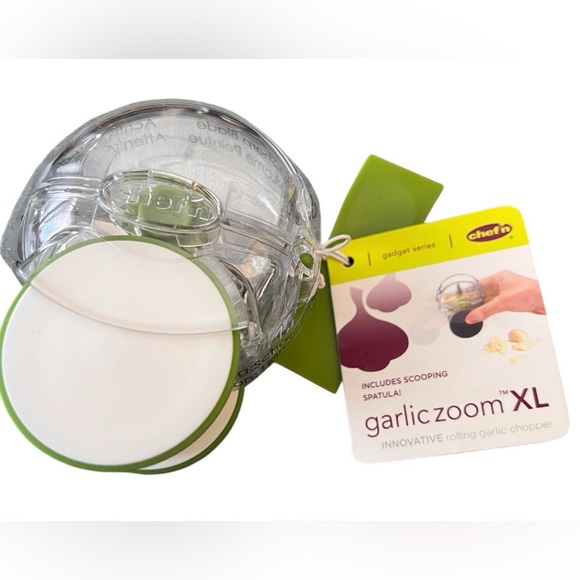 Chef’n Other - NEW Williams Sonoma Chef'n Garlic Zoom XL Garlic Chopper - Clear & Lime Green